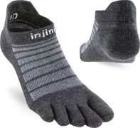 Injinji Men's Run Lightweight No-Show Wool Slate