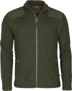 Pinewood Men's Lappland Wool Full Zip Green Melange