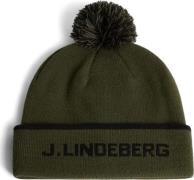 J.Lindeberg Stripe Beanie Forest Green