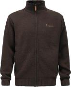 Pinewood Men's Hurricane Full Zip Sweater Dark Brown Mel