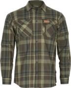 Pinewood Men's Lappland Rough Flannel Shirt Green/Brown