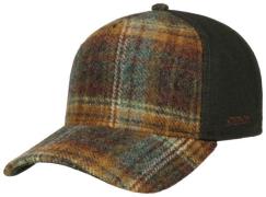 Stetson Wool Check Trucker Cap Green/Dark Orange