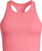 Casall Women's Multi Rib Seamless Padded Sports Top Soft Berry