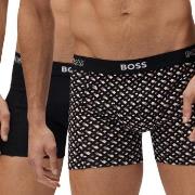 BOSS Kalsonger 2P Print Boxer Brun mönstrad bomull Medium Herr