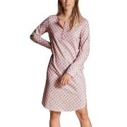 Calida Lovely Nights Nightdress Rosa Mönstrad bomull Small Dam