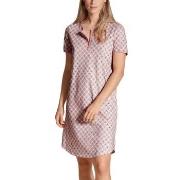 Calida Lovely Nights Sleepshirt Rosa Mönstrad bomull Small Dam