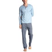 Calida Relax Choice Long Sleeve Pyjama Ljusblå bomull Small Herr