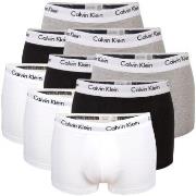 Calvin Klein Kalsonger 9P Cotton Stretch Low Rise Trunks Vit/Grå bomul...