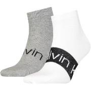 Calvin Klein Strumpor 2P Logo Ribbon Sneaker Socks Vit Strl 39/42 Herr