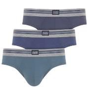 Jockey Kalsonger 3P Cotton Stretch Brief Blå bomull Small Herr