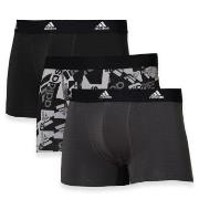 adidas Kalsonger 3P Active Flex Cotton Trunk Svart/Grå bomull Small He...