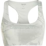 Calvin Klein BH Sport Medium Support Printed Bra Ljusgrön Small Dam