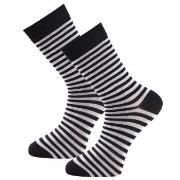 Trofe Bamboo Stripe Socks Strumpor 2P Svart Strl 39/42 Dam