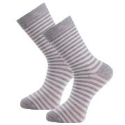 Trofe Bamboo Stripe Socks Strumpor 2P Grå Strl 39/42 Dam