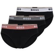 BOSS Kalsonger 3P Solid Cotton Power Brief Svart bomull Small Herr