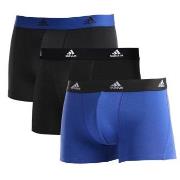 adidas Kalsonger 3P Active Flex Cotton Trunk Blå bomull Small Herr