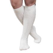 Trofe Cotton Knee High Sock Strumpor Vit Strl 39/42 Dam