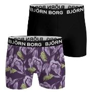 Bjorn Borg Bamboo Cotton Blend Boxer Kalsonger 2P Lila/Svart Medium He...