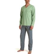 Calida Relax Imprint 3 Pyjamas Grön Mönstrad bomull X-Large Herr