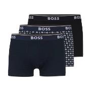 BOSS Kalsonger 3P Power Design Trunk Svart/Marin/Vit bomull Small Herr