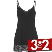 Damella Lace Camisole Svart viskos 38 Dam