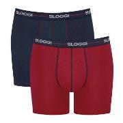 Sloggi Kalsonger 2P Men Start Short C2P Marin/Röd  bomull Small Herr