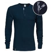 Dovre Organic Cotton Grand Dad Rib Shirt Marin ekologisk bomull Small ...