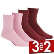 Damella Strumpor 2P Seamless Socks Rosa/Röd Strl 39/42 Dam