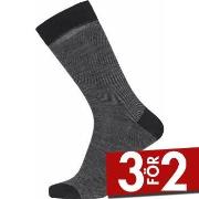 Egtved Strumpor Twin Wool Cotton Sock Svart Strl 45/48