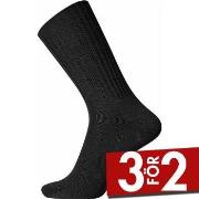 Egtved Strumpor Wool Ribbed Sock Svart Strl 45/48