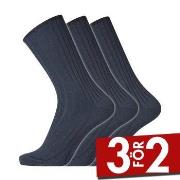 Dovre Strumpor 3P Wool No-Elastic Socks Marin Strl 45/48 Herr