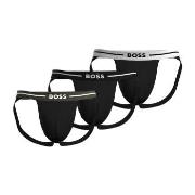 BOSS Kalsonger 3P Bold Jockstrap Svart bomull Small Herr