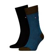 Tommy Hilfiger Strumpor 2P Men Birdeye Sock Blå/Brun Strl 39/42 Herr