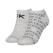 Calvin Klein Strumpor 2P Callie Sneaker Logo Sock Grå One Size Dam