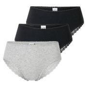 Schiesser Kalsonger 3P Modern Brazillian Slips Svart/Grå bomull 38 Her...