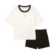 Marc O Polo Organic Cotton Short Pyjama Set Vit/Svart bomull Small Dam