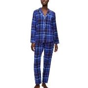 Triumph Boyfriend Long Sleeved Pyjama Set Mörkblå bomull 38 Dam