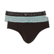 Armani Endurance Briefs Kalsonger 2P Svart/Blå bomull Small Herr
