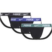 Nike Kalsonger 6P Everyday Cotton Stretch Jockstrap Svart/Blå bomull S...