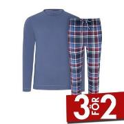 Jockey Night And Day Long Pyjama Marin/Röd  Small Herr