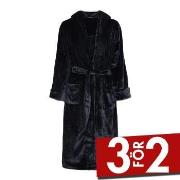 Decoy Long Terry Robe With Hood Svart polyester Small Dam