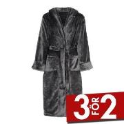 Decoy Long Terry Robe With Hood Grå polyester Small Dam