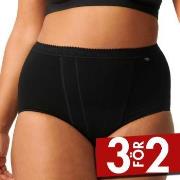 Sloggi Trosor 2P Control Maxis Svart bomull 38 Dam