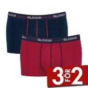 Sloggi Kalsonger 2P For Men Start Hip Blå/Röd bomull Small Herr