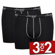 Sloggi Kalsonger 2P Men Start Short C2P Svart bomull Small Herr