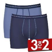 Sloggi Kalsonger 2P Men Start Short C2P Marin bomull Small Herr