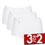 Sloggi Trosor 3P Pearl Maxi Vit bomull 38 Dam