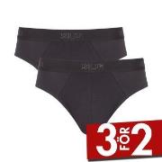 Sloggi Kalsonger 2P SLG Base Midi Briefs Svart bomull Small Herr