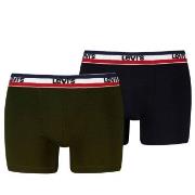 Levis Kalsonger 2P Sportswear Logo Base Boxer Svart/Grön bomull Small ...