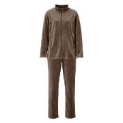Damella Velour Plain Suit Brun Small Dam